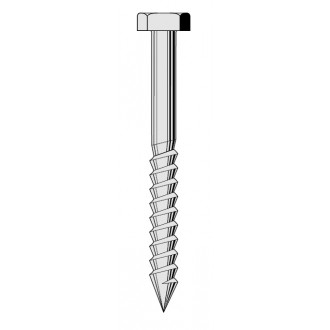 Tirefond 8x80mm galvachaud