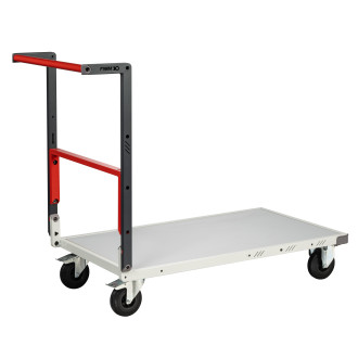 Chariot flat-pack dossier repliable 1000 x 600 mm plateau mélaminé roues CC 250 kg - 804722111