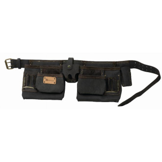Poche double en cuir tanné avec ceinture /C - MOB - 805200