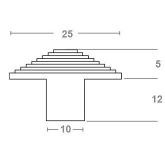 Clous podotactiles à sceller Waccess inox 304 WATTELEZ tête Ø25 tige Ø10 mm - 200 clous - 810930