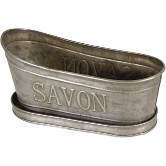 Porte savon baignoire zinc