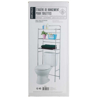 Etagère de rangement wc en métal