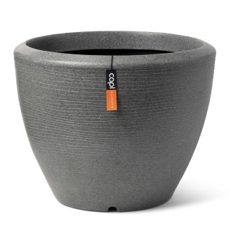 Pot à plantes conique bas arc granite 60x48 cm anthracite