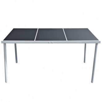 Vidaxl table de salle à manger d'extérieur 150 x 90 x 74 cm noir