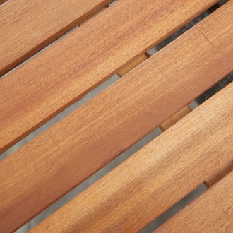 Table de jardin 240x90x74 cm résine tressée et bois d'acacia