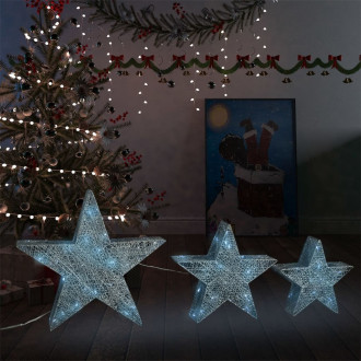  Étoile de décoration de Noël 3 pcs LED Extérieur Intérieur