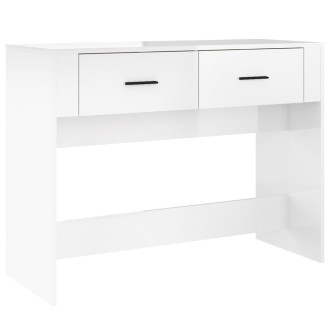 Table console blanc brillant 100x39x75 cm bois d'ingénierie