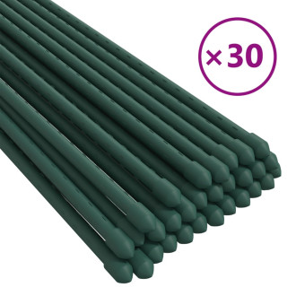 Piquets pour plantes de jardin 30 pcs vert 90 cm acier