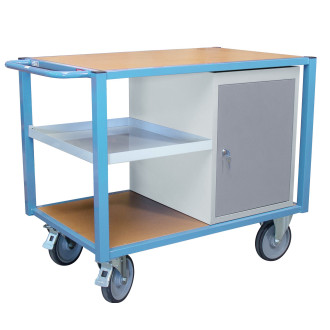 Servante d'atelier équipée 1 bloc porte et 1/2 plateau tôle 500 kg - 880002993
