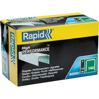 Agrafes en fil plat galvanisés n° 140/10 mm - 5000 pièces - Boite en carton - RAPID-ISABERG - 11910711