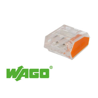 100 connecteurs wago 3 entrées (orange)
