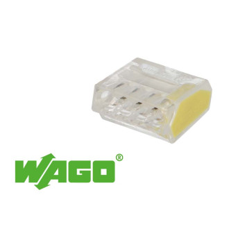 100 connecteurs wago 4 entrées (jaune)