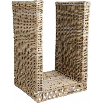 Grand panier à bûches métal et poelet