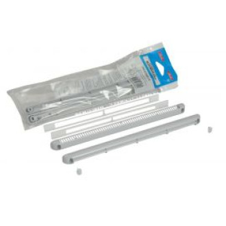 Kit double régulateur + déflecteur + cache vis + vis 30m³ NICOLL - gris clair - 1KHF130G