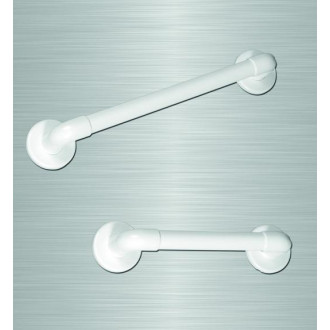 Barre d'appui lisse droite 450mm blanc (accessibilité pmr)