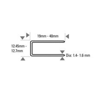 Agrafes S4/16NC BOSTITCH - L.40 mm - Boîte de 10000 - 1164001Z