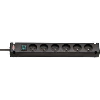 Multiprise bremounta 6 prises brennenstuhl - 3m - h05vv-f3g1.5 avec interrupteur - noir - 1150651316