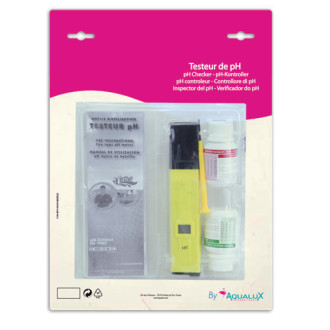 Testeur électronique de pH AQUALUX - avec solution + accessoires - 103430