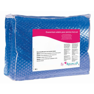 Couverture solaire rectangulaire AQUALUX - pour piscine autoportante - 4.60 x 2.75m - 180µ - 105161