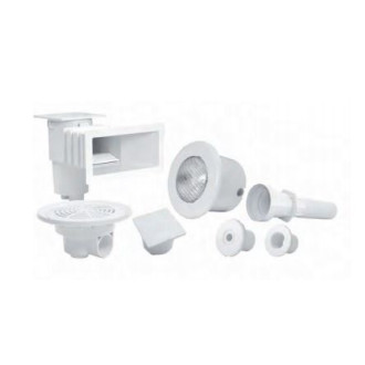 Kit de pièces à sceller Vitalia Liner blanc AQUALUX - bassin 7x3 - 105873