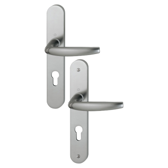 Ensemble de porte plaque large atlanta hoppe 1530/300m inox - clé i - ép.58/67 - 11633335