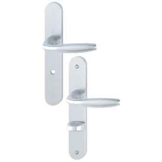 Ensemble de porte sur plaque New york condamnation WC anodisé argent F1 - 1810/300M - entr.195mm - 3282251