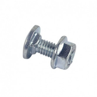 Boulon lennie tête ronde collet carré trcc - zingué blanc - ø6x100 - boite de 100 - btrcc0610002b