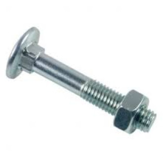 Boulon lennie tête ronde collet carré trcc - zingué blanc - ø10x100 - boite de 50 - btrcc1010002b