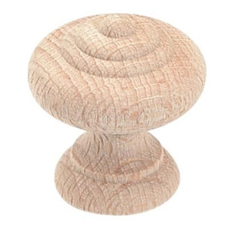 Bouton de meuble rustique en bois brut poncé HT34 D.40 CADAP - Bois de hêtre - 7040