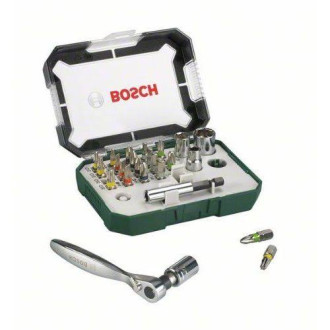 Set d’embouts de vissage + cliquet Bosch 26 pièces - 2607017322