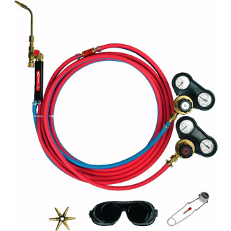 Kit Koro GUILBERT EXPRESS pour poste à souder Oxyacethylene - Tuyau 5 ml + détendeur + lunettes + étoile 6 becs - 2905