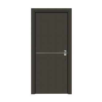 Bloc-porte pose fin de chantier collection premium riva, h.204 x l.73 cm, aspect cuir basalte, réversible