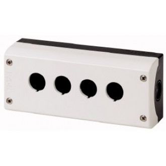 Boîtier en saille pour boutons 4 perçages IP67 gris RMQ-Titan Eaton