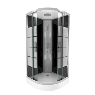Cabine de douche simply stripe locked 1/4 de cercle Aurlane - CAB148
