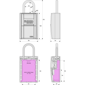 Coffre à clés 797 led keygarage b abus - 0075296