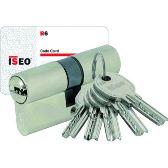 Cylindre Cavers ISEO City ISR6 - 2 entrées de clé - Même variure V9 AGL004302 - Nickelé - 30 x 80 mm