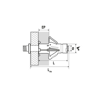Cheville à expansion m6x37 pav scell-it - boite 50 - 8e-pav