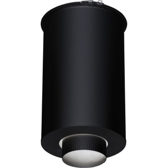 Element droit de finition plafond dn 150 inox galva noir dn80mm