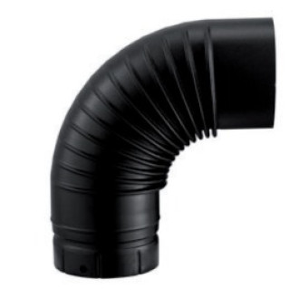 Coude emaille 90° Noir mat 200