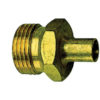 Raccord gaz b-p fer/cuivre mâle à souder 1p bouteille/cu 12 la piece