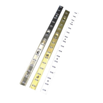 Crémaillère MONIN SAS - Laqué blanc - Larg.16 mm - Barre de 2 mL - 272705