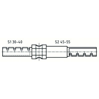 Barre de prolongement abus pour cylindre double 30-40/45-55 - 50mxs12