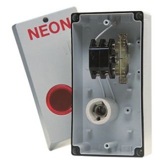 Coffret Pompier 2P 16A 250V IP54 avec levier perche GE Voyant E14 non fournie