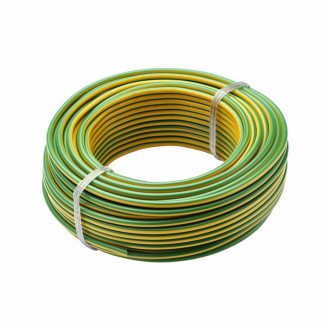 Bobinot câble rigide H07V-U 2,5mm² 10 mètres DEBFLEX Jaune/Vert - 111325