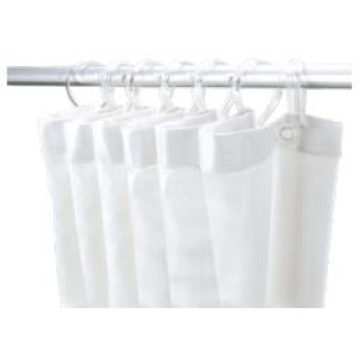Rideau de douche 1.20x2.00 m PVC Blanc DELABIE - 1382