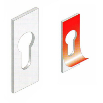 Rosace adhésive clé i goettgens alu brut - 3 mm - d4015brut