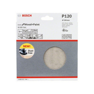 Disque abrasif ø150 mm m480 expert bosch grain 120 - 5 pièces - 2608900691