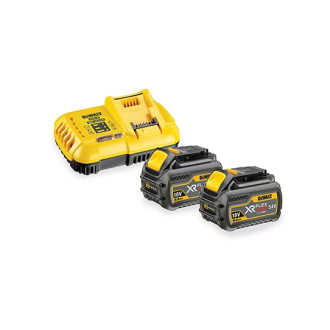 Pack 2 batteries xr flexvolt 18v/54v 9ah/3ah li-ion + chargeur rapide - dcb118x2
