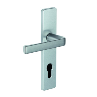 Ensemble kaza - plaque 190 x 42 mm - entraxe de fixation 165 mm - argent - 1364/6329 clé i