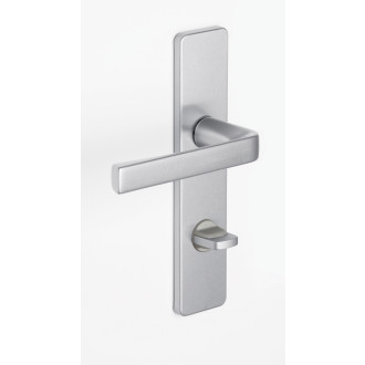 Ensemble kaza - plaque 190x42 mm - entraxe de fixation 165mm - argent - 1364/6329 condamnation